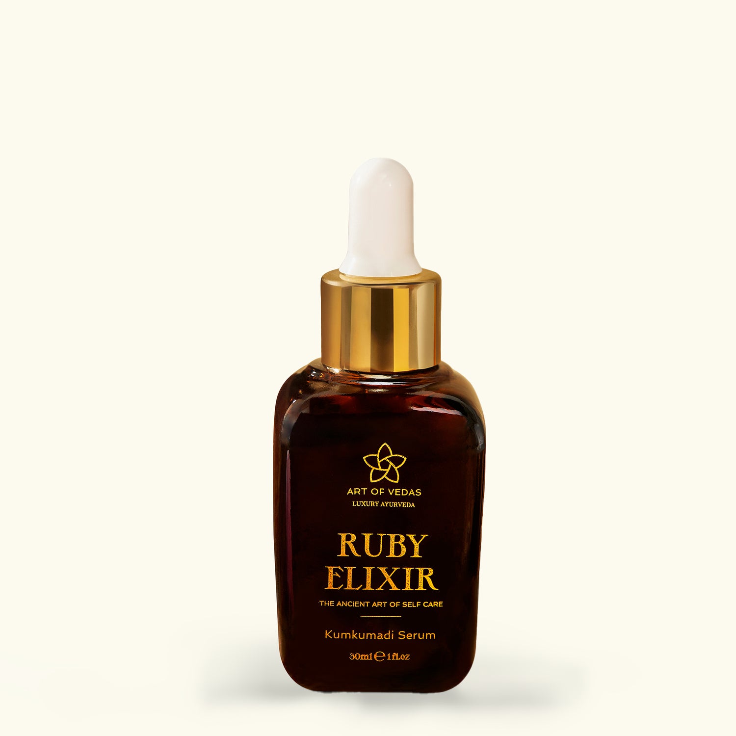 Unveil the secret to radiant skin with Art of Vedas Ruby Kumkumadi Face Serum, a pure and potent blend of fresh Ayurvedic herbs and organic oils that revitalizes, rejuvenates, and awakens your skin's natural glow.