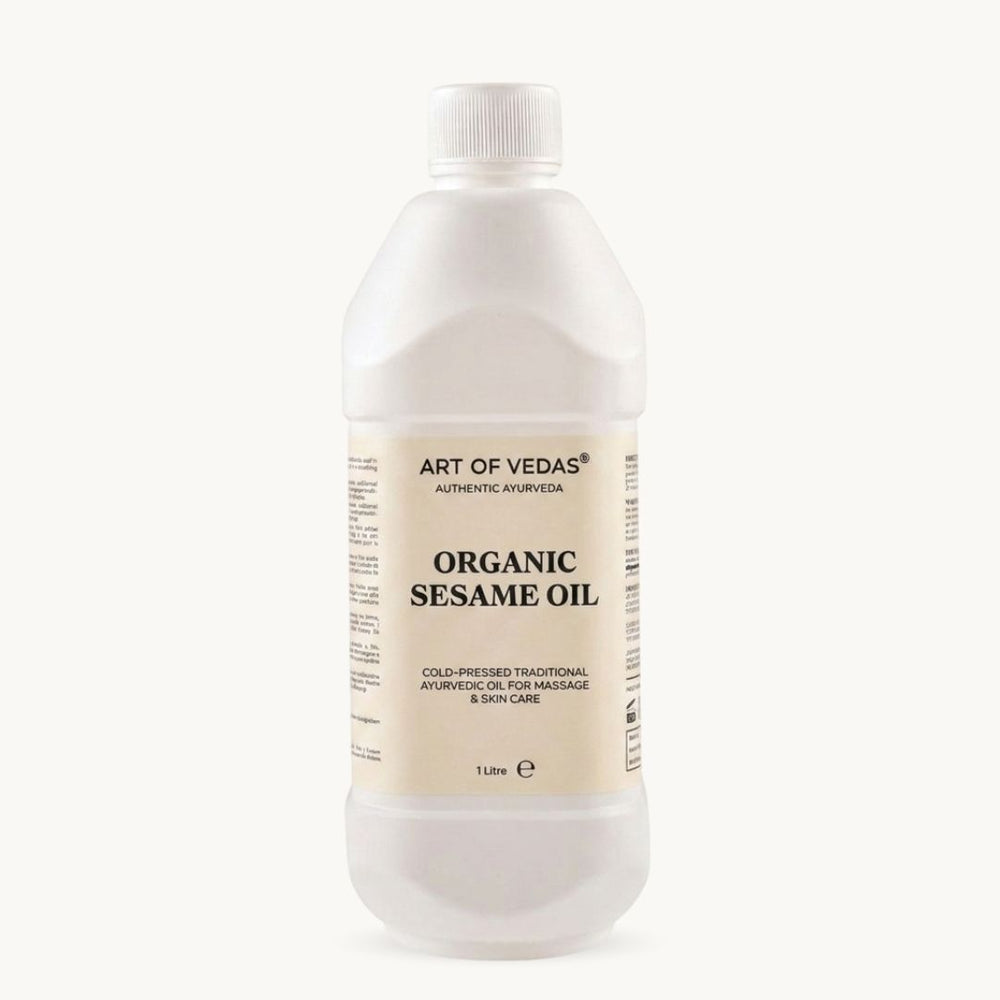 Art of Vedas, Organic Sesame Oil, 1 Liter, classical Ayurvedic preparation