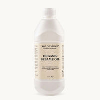 Art of Vedas, Organic Sesame Oil, 1 Liter, classical Ayurvedic preparation